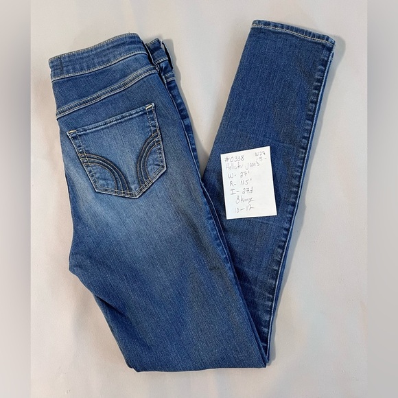 Hollister Size 5 27 Womens Jeans Jeggings Mid Rise Skinny Stretch Dark Wash - Picture 6 of 6